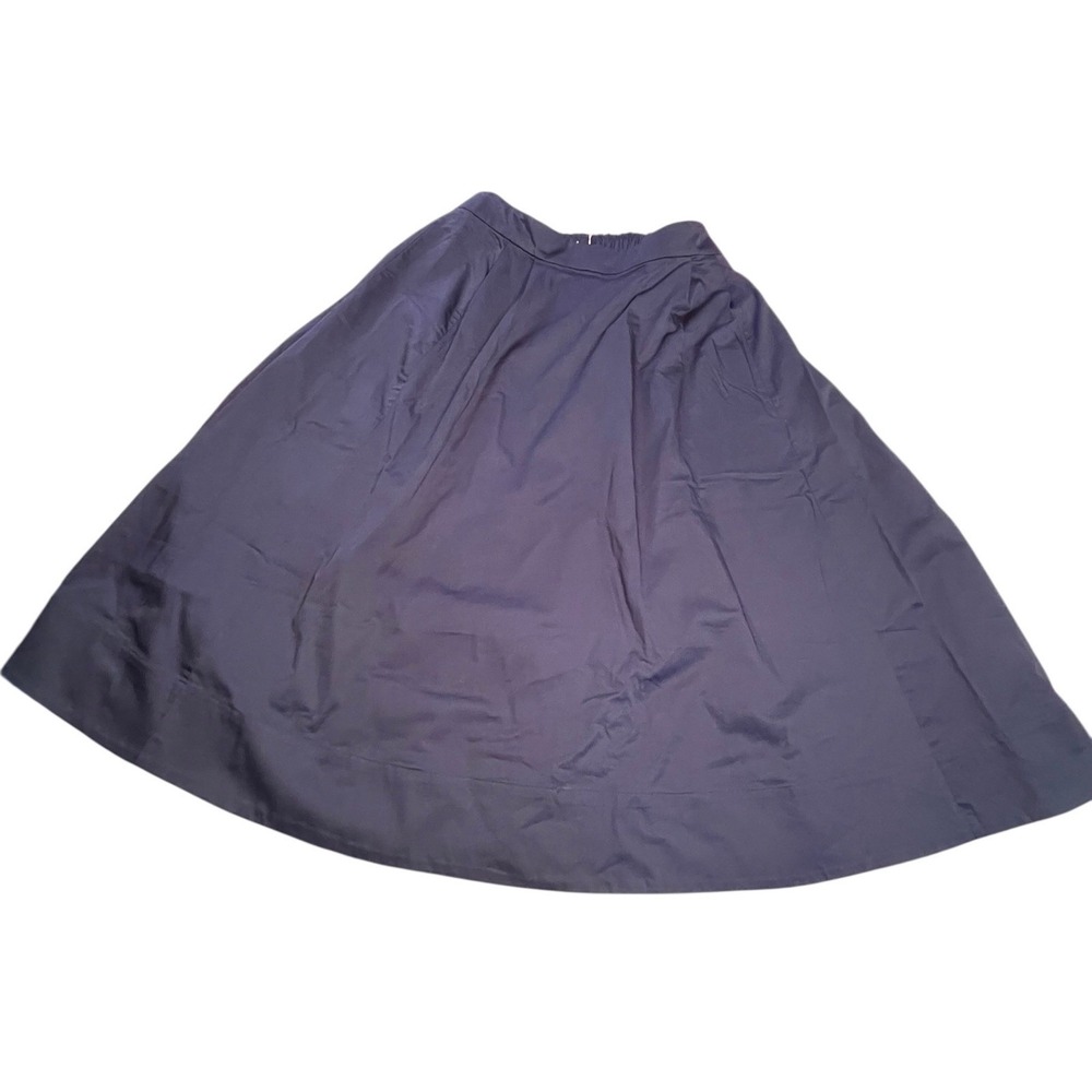 NWT Boden Navy Blue Midi Skirt Elastic Waist Pockets Business Casual Size 16/18